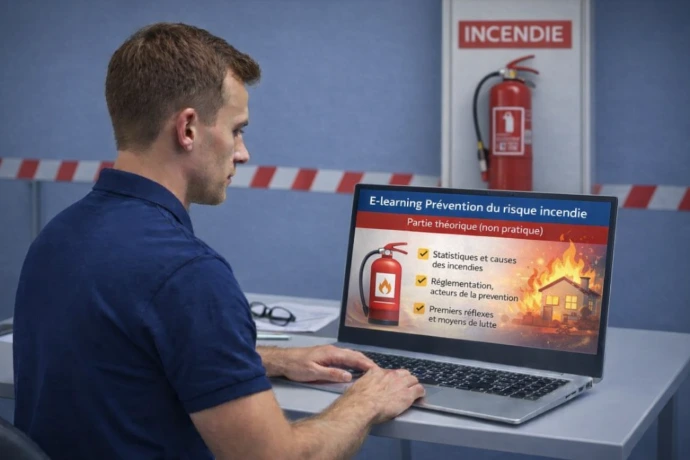 Formation incendie e-learning prévention du risque incendie en entreprise partie théorique sécurité incendie