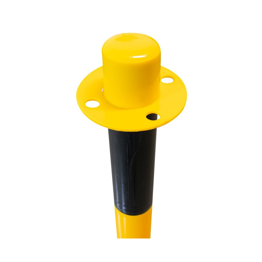 Poteau en plastique noir et jaune