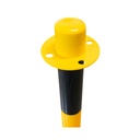 Poteau en plastique noir et jaune