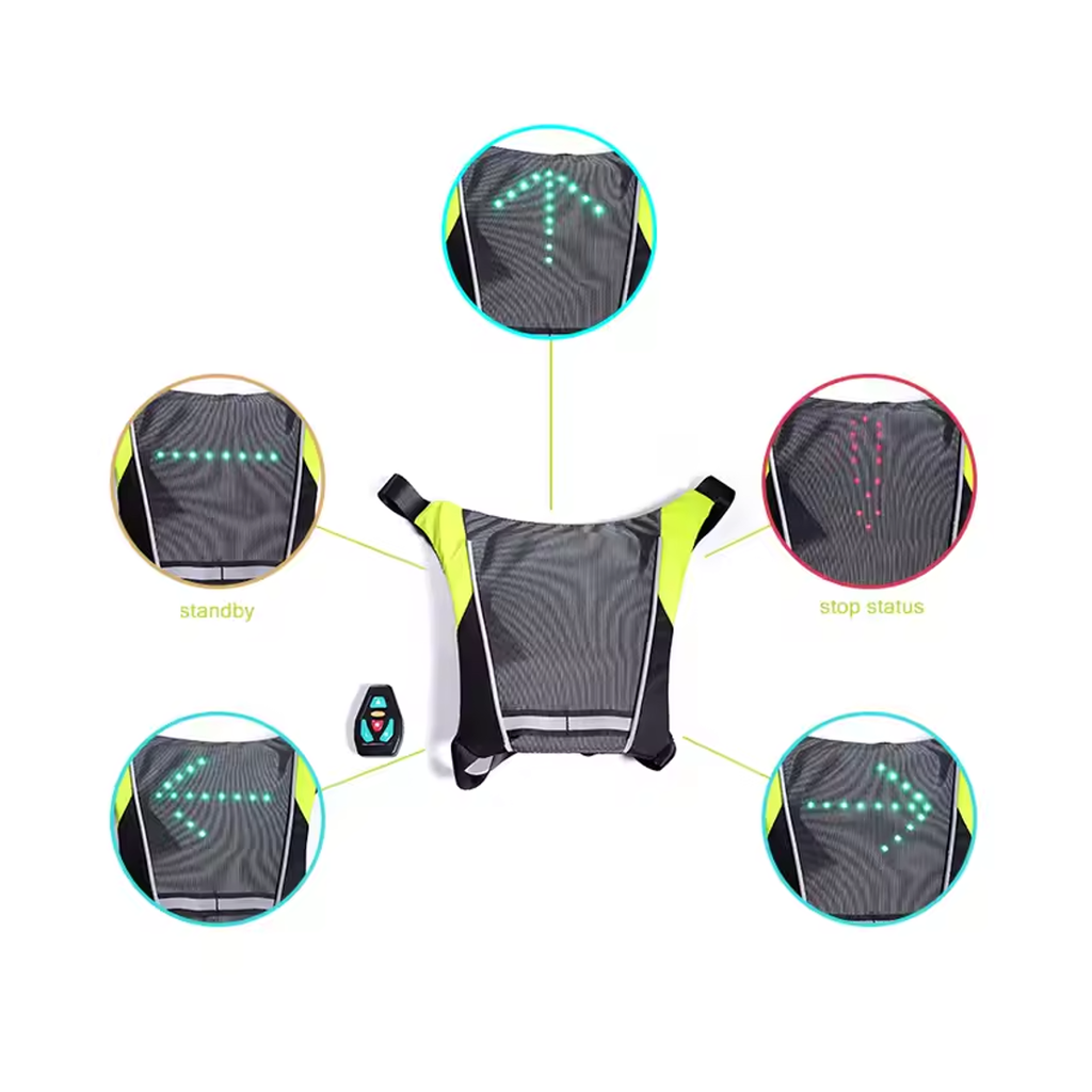 Gilet clignotant led vélo
