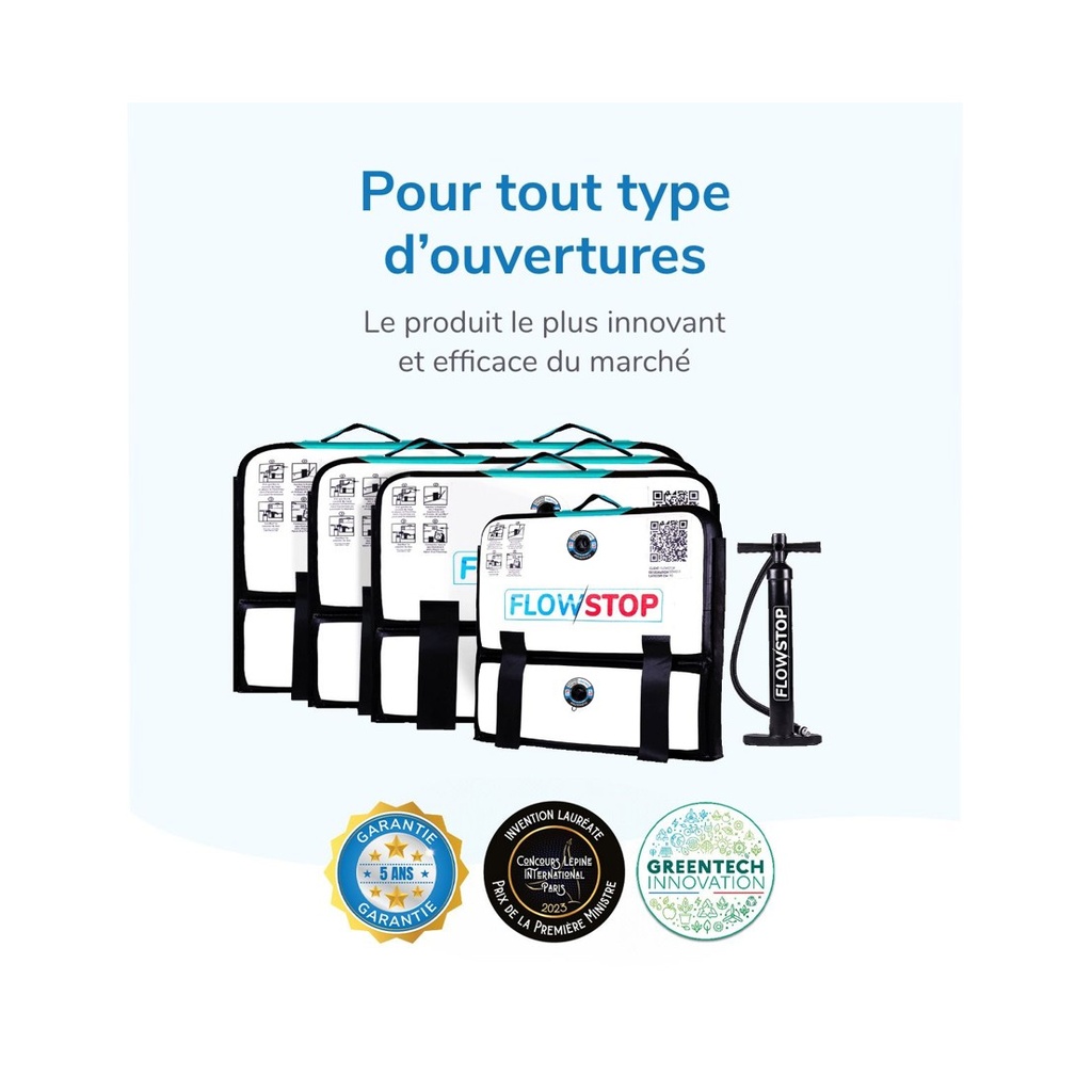 Présentation des barrières gonflables et de leur pompe