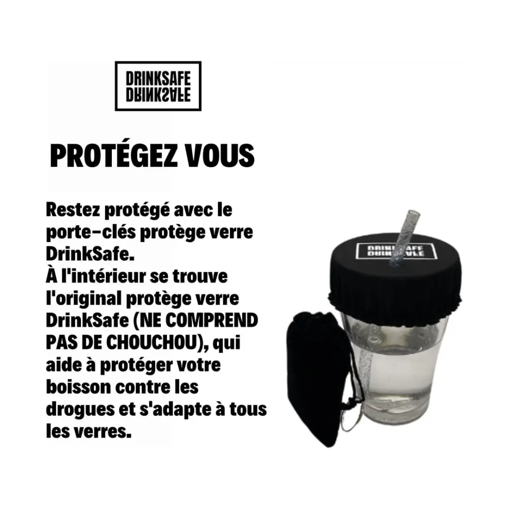 Porte-clés protège-verre - Présentation de la protection sur un verre
