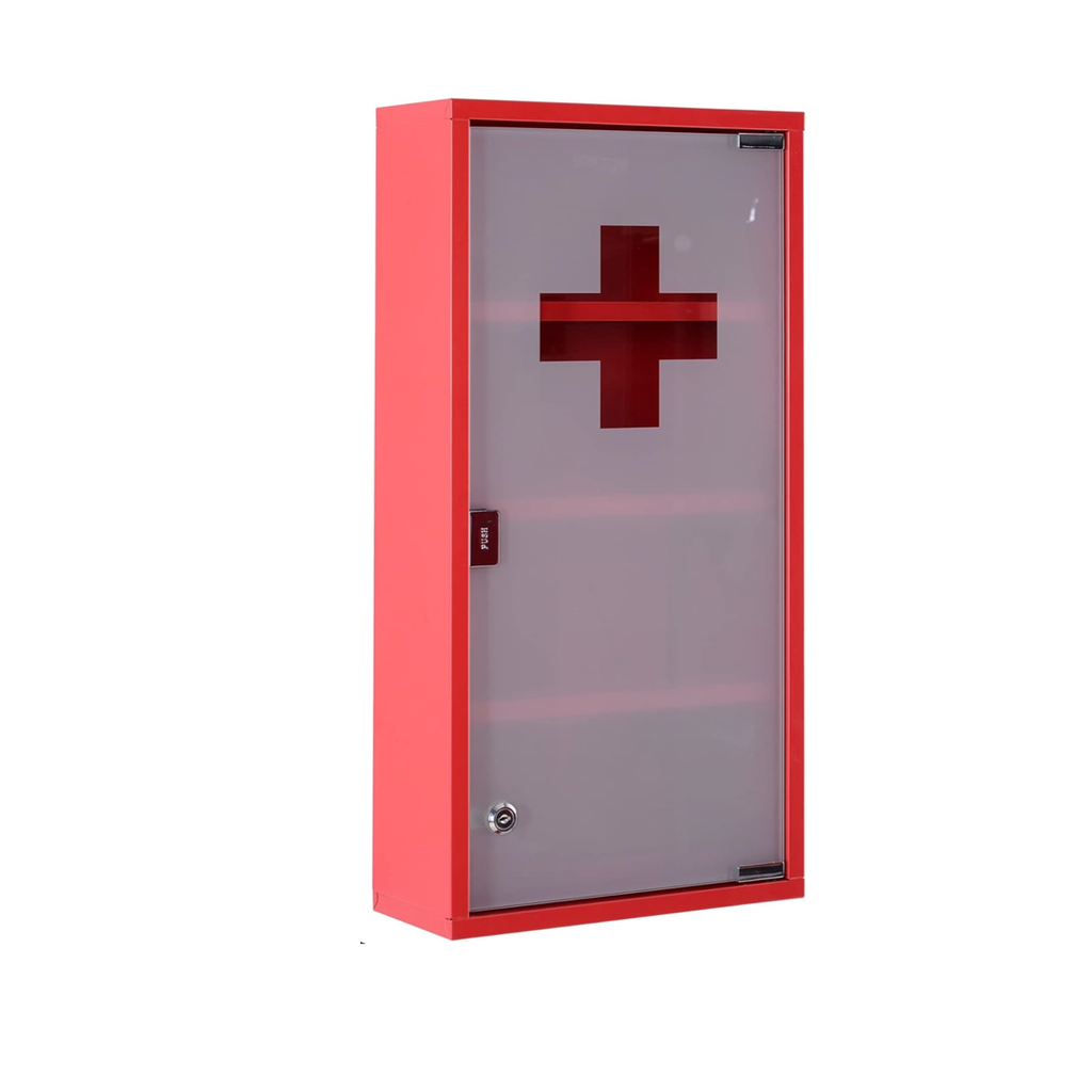 Armoire à pharmacie design rouge