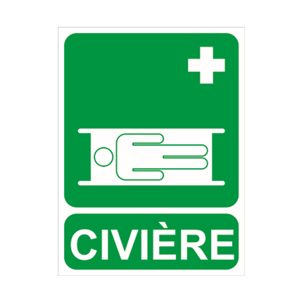 Panneau de signalisation : Civière