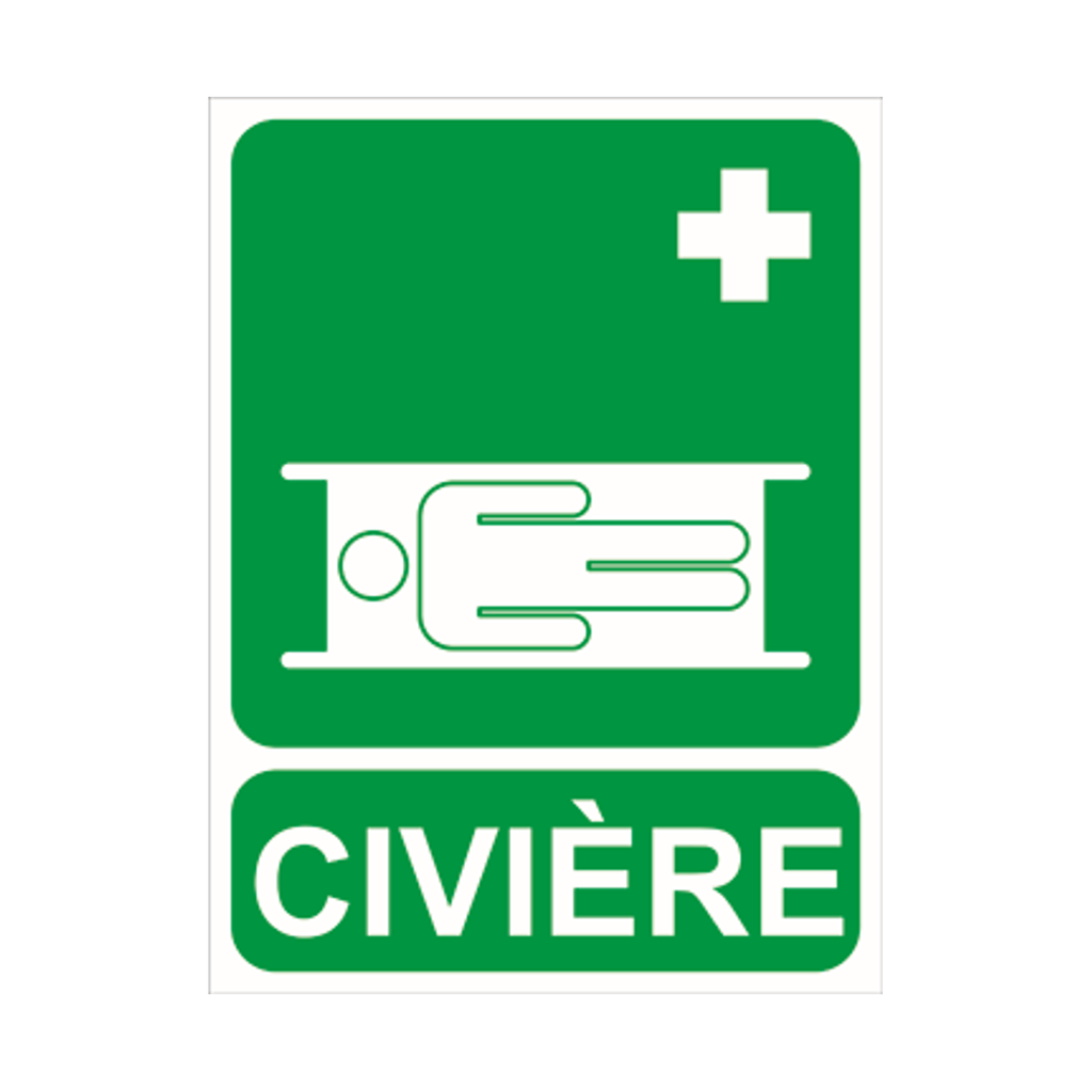 Panneau civière - PVC 150 x 200 mm