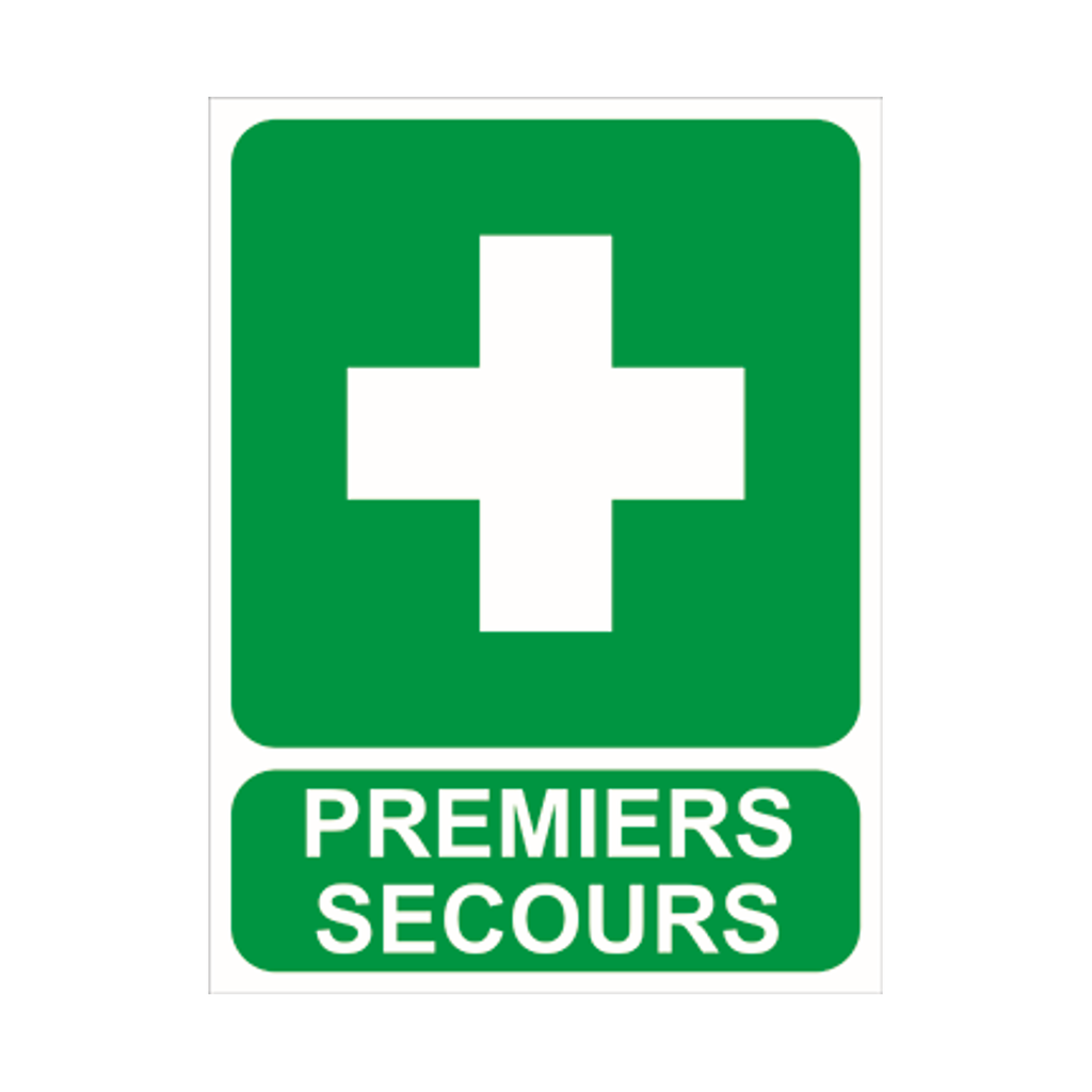 Panneau premiers secours - PVC 150 x 200 mm