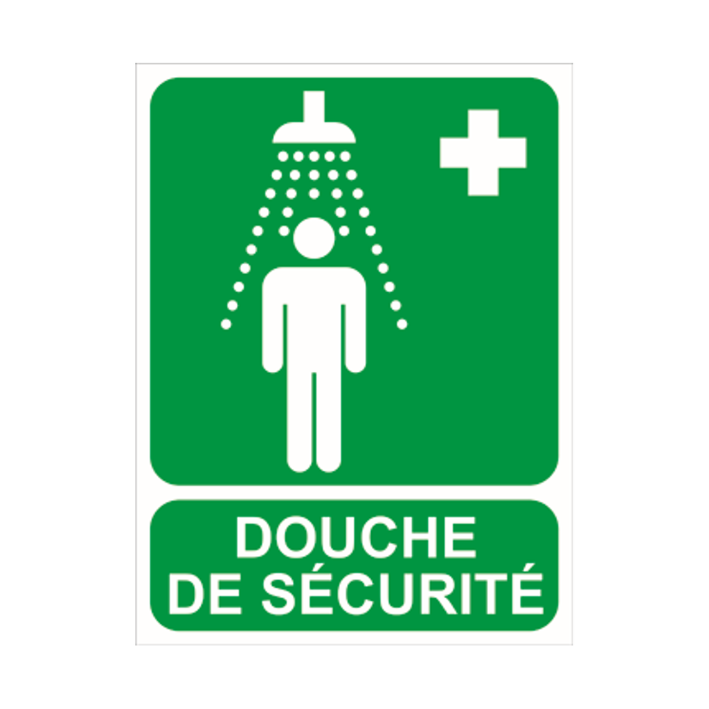 Panneau de signalisation : Douche