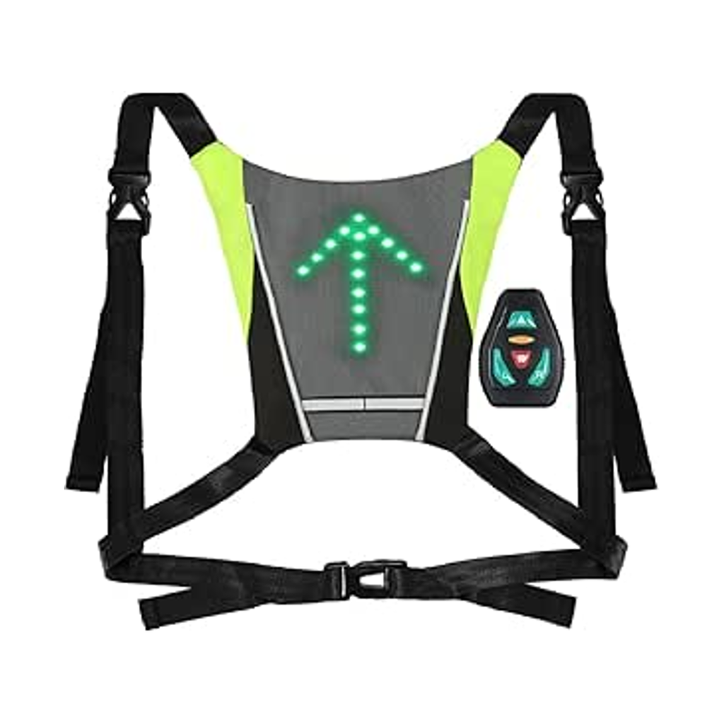[PP-ABA-GIL-LED] Gilet clignotant LED pour vélo avec télécommande