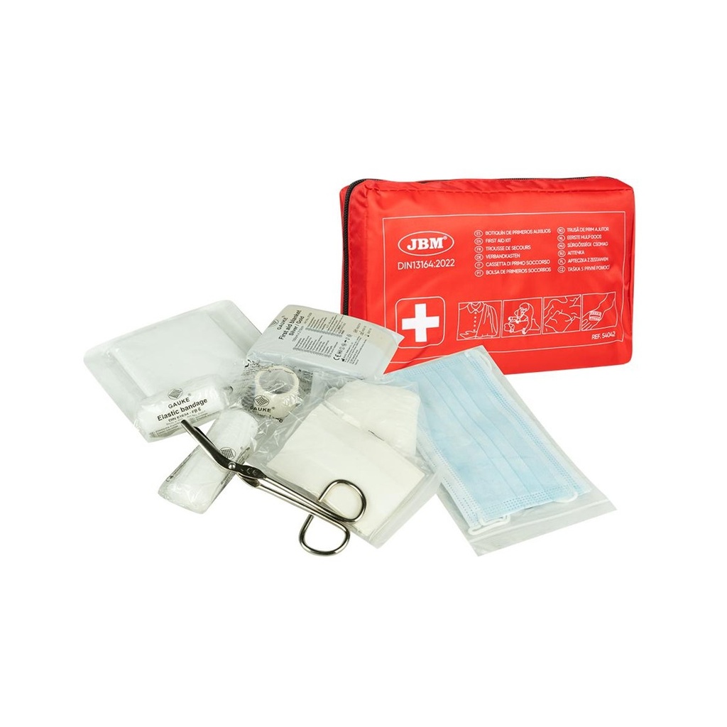 [PP-JBM-TDS-CR] Trousse de secours DIN 13164:2022 - rouge