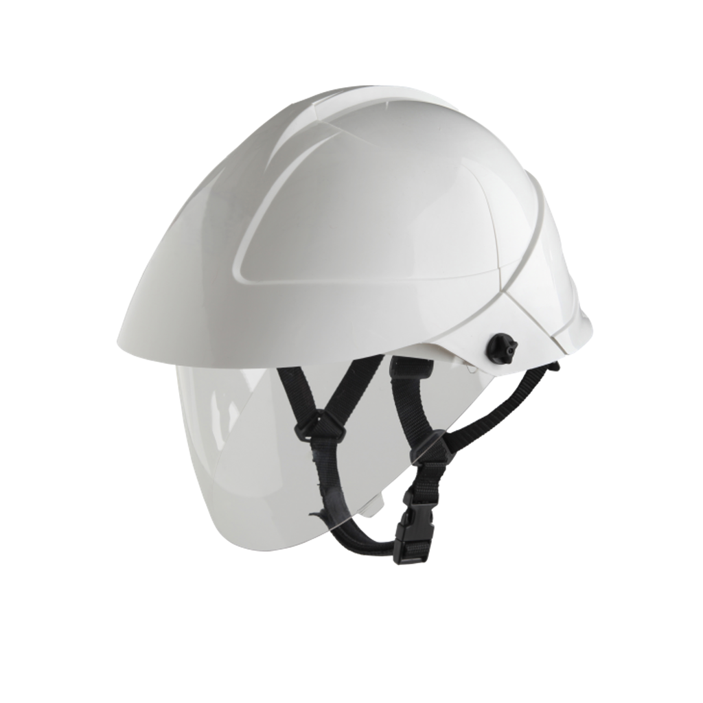 Casque avec écran facial intégré blanc
