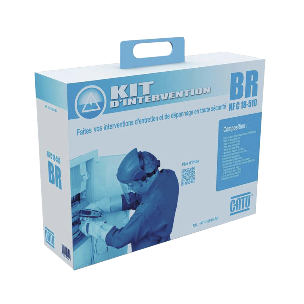 [PP-CAT-KIT-BR2] Kit interventions électriques BT, NF C18-510 BR, BE, BC, B1, avec casque à écran