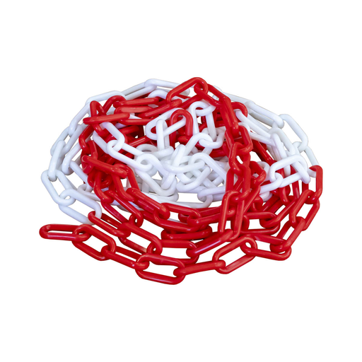 [PP-JBM-CP-BR5] Chaîne en plastique rouge et blanche 5M