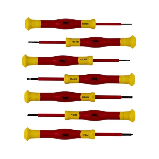 [PP-JBM-7TI-CL0] Lot de 7 tournevis isolés de 1000V