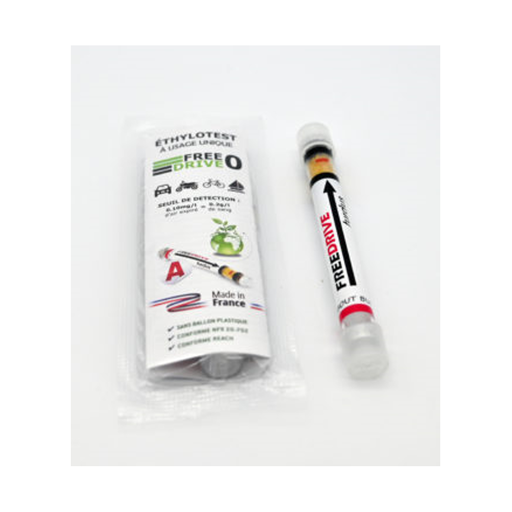 [PP-TUR-ESB-F02] Lot de 250 Éthylotests sans ballon FREEDRIVE 0 - 0.2g/l