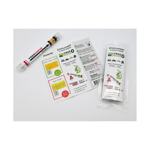 [PP-TUR-ESB-F05] Lot de 250 Éthylotests sans ballon FREEDRIVE 0 - 0.5g/l 