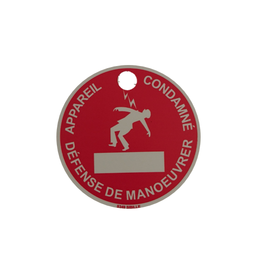 [PP-SFE-DP-S349] Disque Symbole "homme foudroyé"